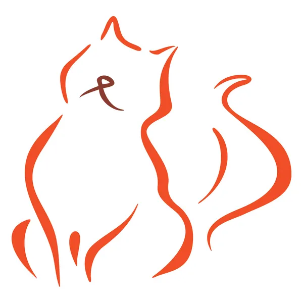 Símbolo gato — Vector de stock