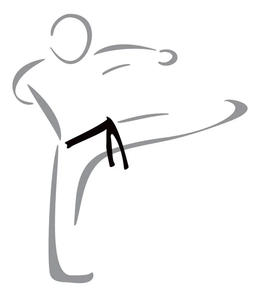 Karate fighter — Stock Illustration Karate fighter Vector Graphics