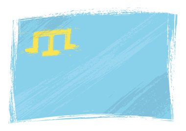 Grunge Crimean Tatar flag clipart