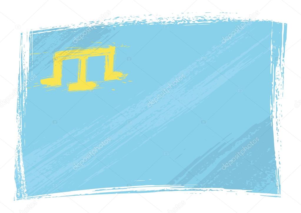 Grunge Crimean Tatar flag