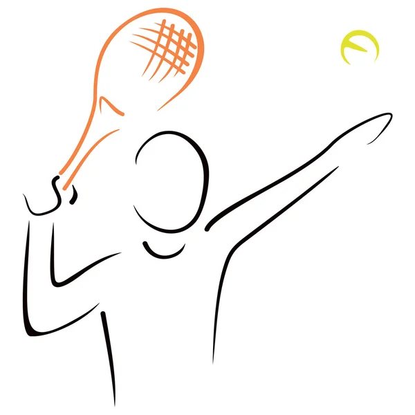 Tennis serve — Stockvector