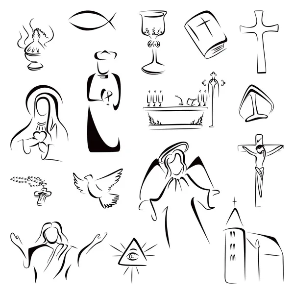 Релігія іконки — стоковий вектор