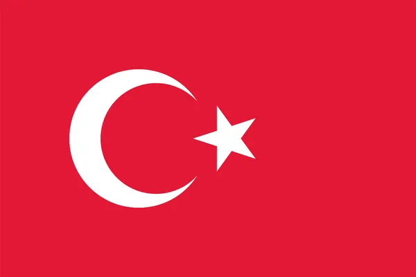 Vlag van Turkije — Stockvector