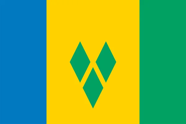 Drapeau Saint-Vincent-et-les Grenadines — Image vectorielle