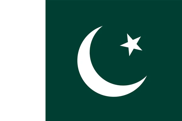 Vector Islamitische Republiek Pakistan Vlag — Stockvector