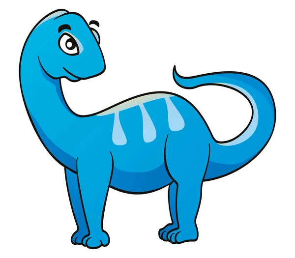 Illustration Cute Blue Dinosaur — Stockový vektor