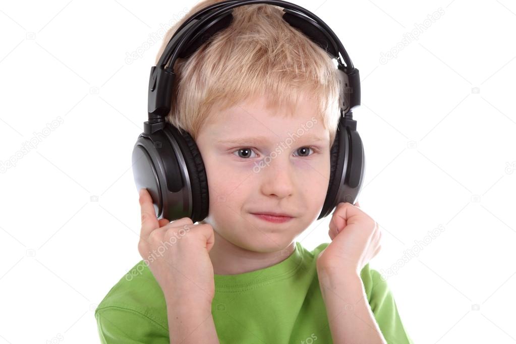 boy listening to music