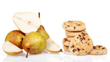 beyaz zemin üzerine armut kadar kapatma