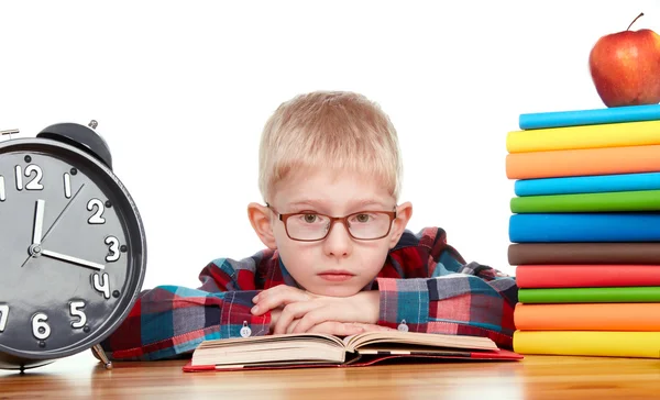 Kind und Uhr, Zeitkonzept — Stockfoto