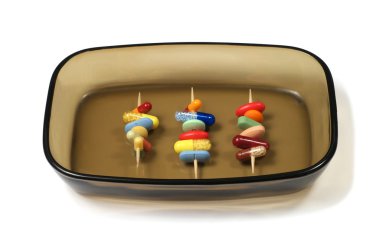 hapları bir plaka üzerinde