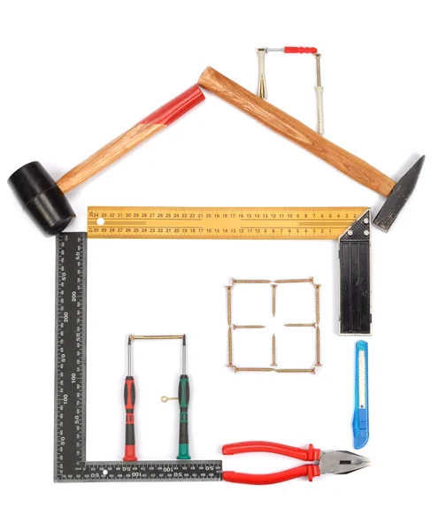 Huis gemaakt van tools — Stockfoto