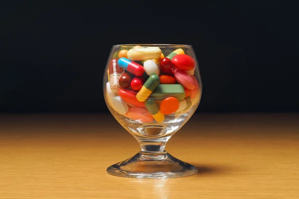 Glass with Medicine — Stock Photo, Image