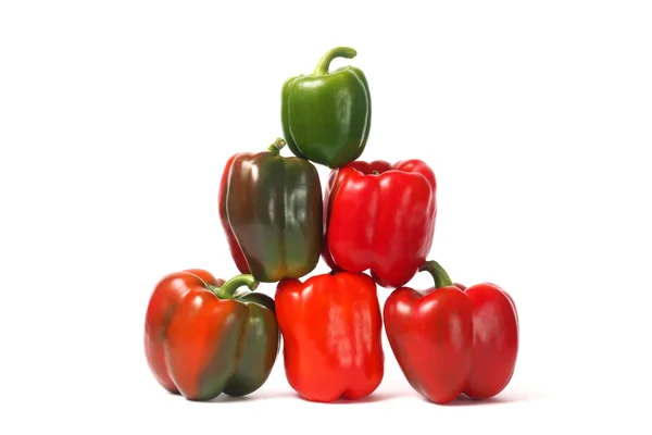 Pimentos de sino vermelhos e verdes — Fotografia de Stock