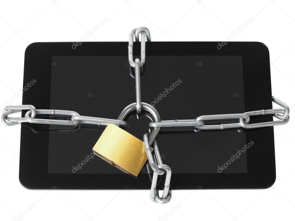 Locked tablet Stock Photo by ©phodopus 40516709
