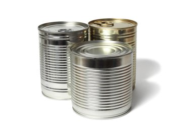 Tin Cans on White clipart