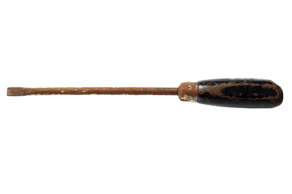 Velha chave de fenda enferrujada — Fotografia de Stock