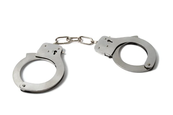 Handcuffs on white — Stock Photo, Image