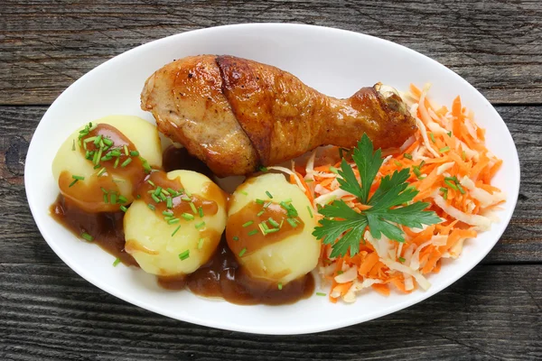 Fried chicken leg — Stock Photo, Image