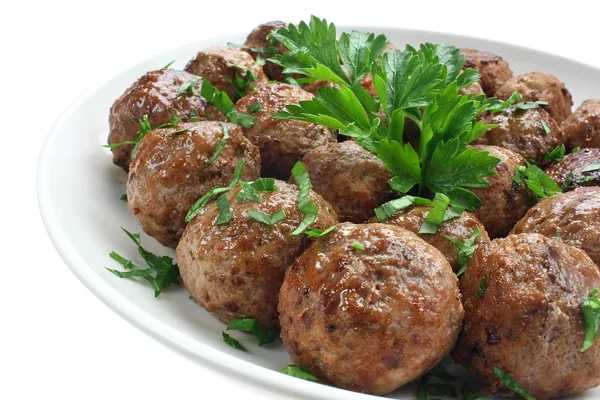 Stekt fläsk köttbullar — Stockfoto