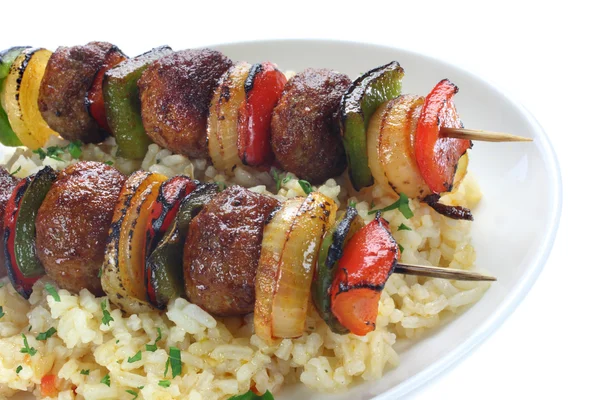 Skewers made of minced meat — Stock Photo, Image