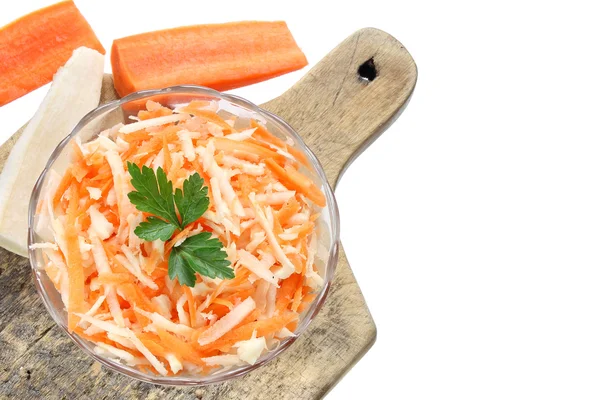 Salad of raw parsley and carrots — Stock Photo, Image