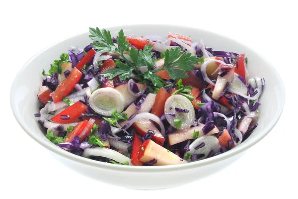 Salad made with red cabbage — Stock Photo, Image