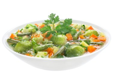 lezzetli taze sebze çorbası