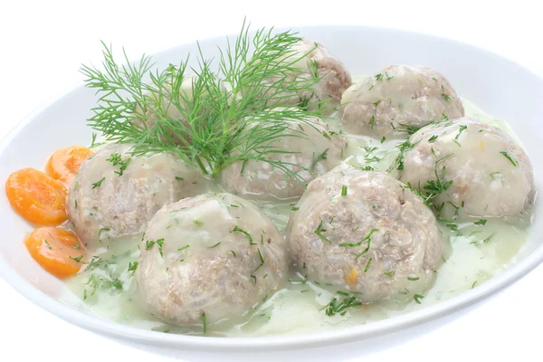 Meatballs of pork and rice — Stock Photo, Image