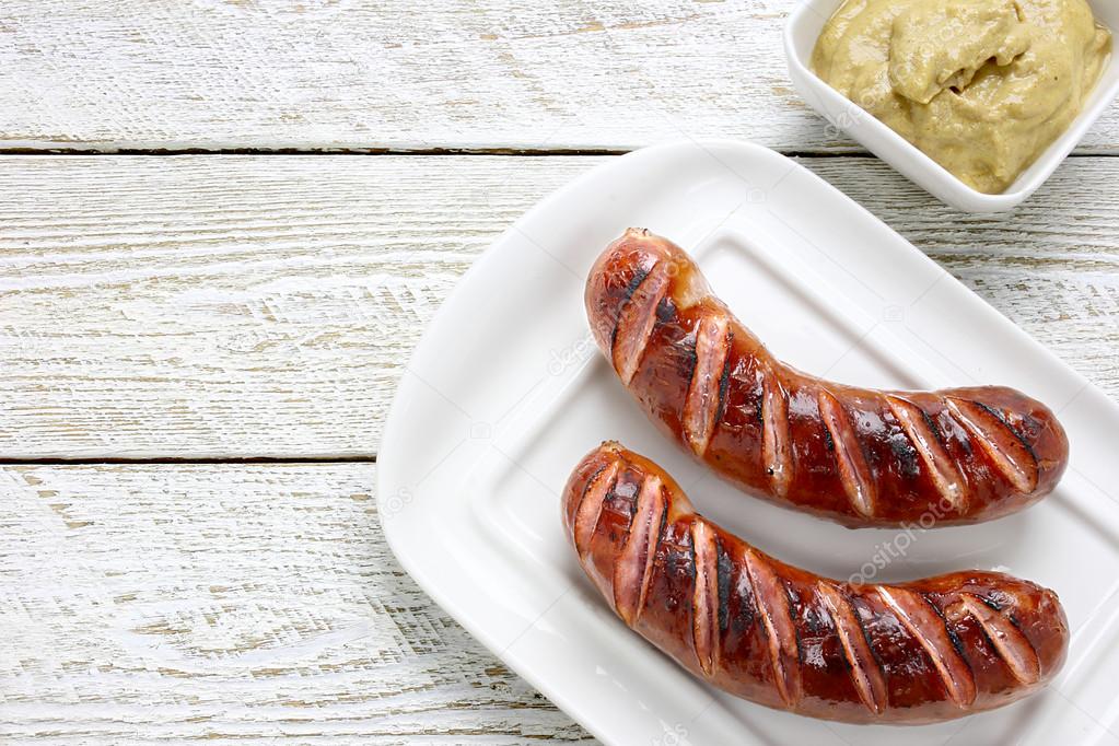 Grilled sausages