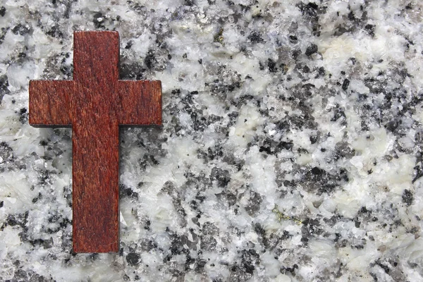 Background made of wooden cross and stone — Stock Photo, Image