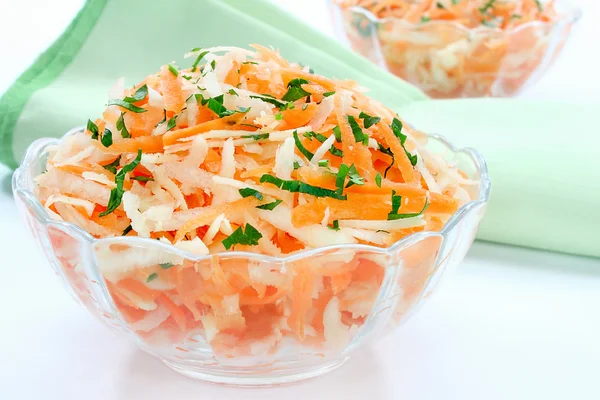 Salad of raw parsley and carrots — Stock Photo, Image