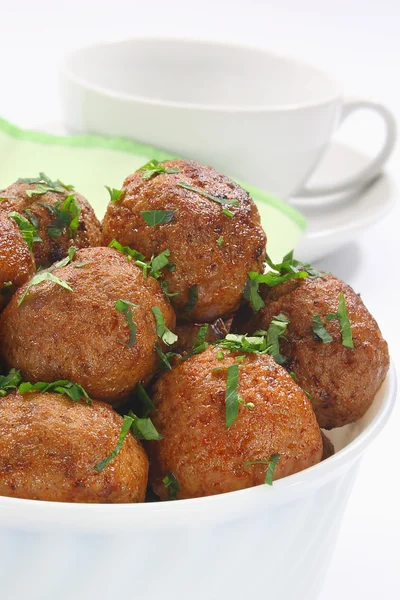 Stekt fläsk köttbullar — Stockfoto