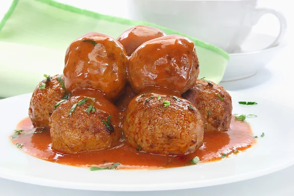 Stekt fläsk köttbullar — Stockfoto