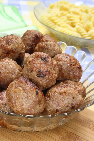 Almôndegas de porco fritas — Fotografia de Stock