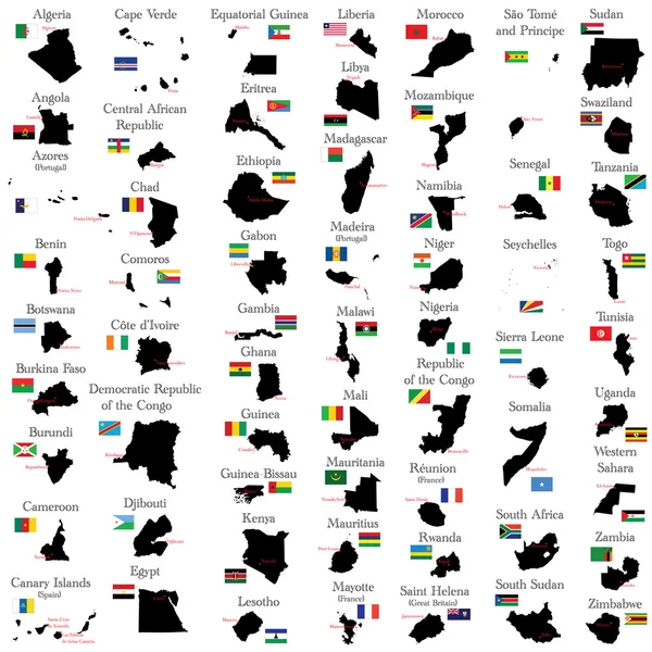 Χώρες της Αφρικής — Διανυσματικό Αρχείο