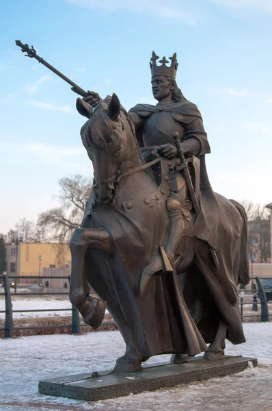 Monument to King on horseback — Stock Photo, Image