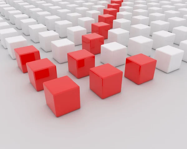 White and red blocks - abstract — Stock Photo, Image