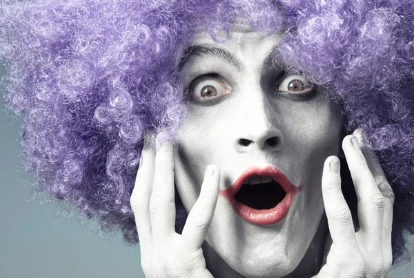 Expressieve clown — Stockfoto