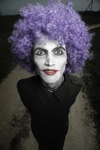 Сумасшедший клоун — стоковое фото