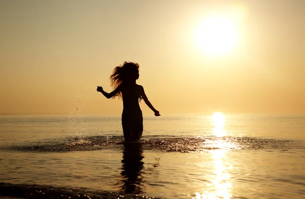 Happy at the beach — Stock Photo, Image