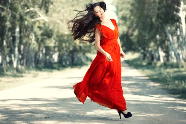 Red dress — Stock Photo, Image