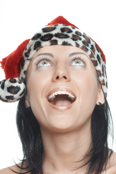 Female Santa laughing — Stock Photo, Image