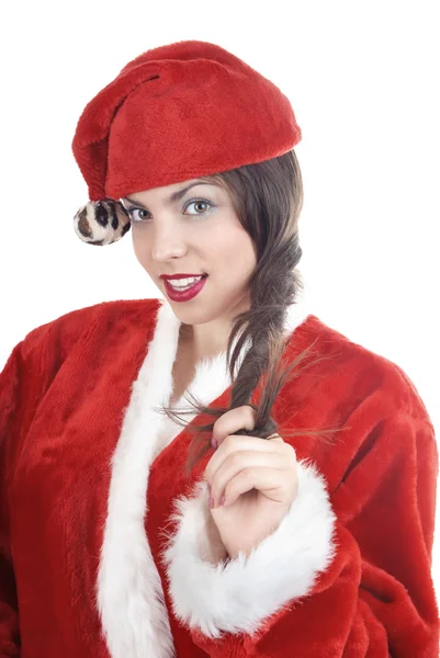 Vrouwelijke santa — Stockfoto