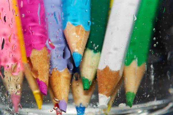 Lápis de cor molhada — Fotografia de Stock