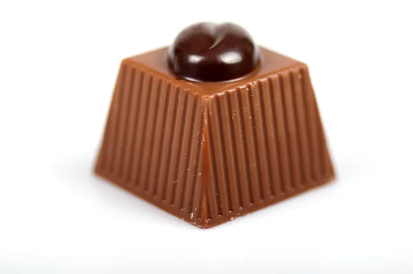 Close chocolates on white background — Stock Photo, Image