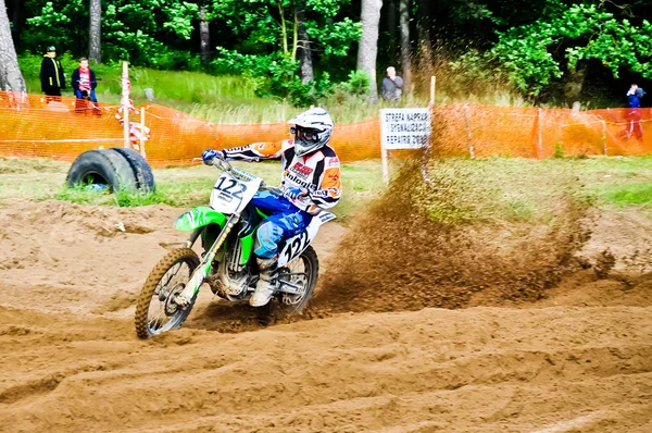 Campeonato Polonês de Motocross Zona Ocidental Rodada VI Polônia — Fotografia de Stock