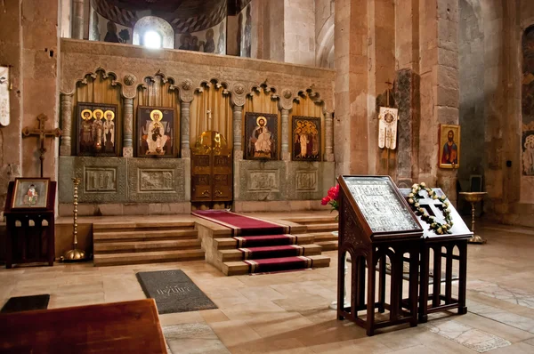 Altar in the old historic Catholic Church — Stock Photo, Image