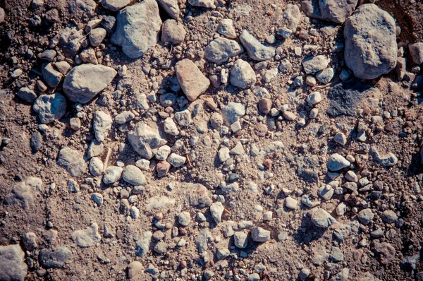 Сухий ґрунт і каміння сільськогосподарського поля — стокове фото