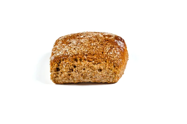 흰색 바탕에 한 롤 빵 — 스톡 사진