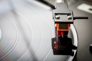 Vintage basit phono oyuncu atış kapatmak